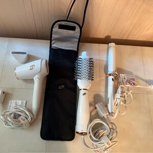 T3 White and Gold Hair Styling Set